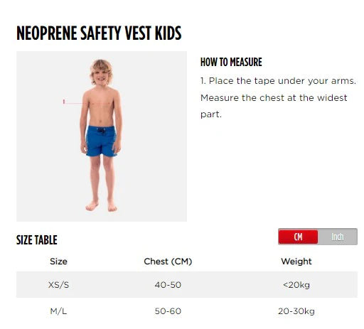 Jobe Neoprene Safety Kids Life Vest