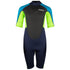 Gul Response 3/2mm Junior Shortie Wetsuit - Navy Lime - Front view unmodelled